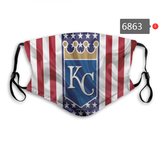 2020 MLB Kansas City Royals #1 Dust mask with filter->soccer dust mask->Sports Accessory